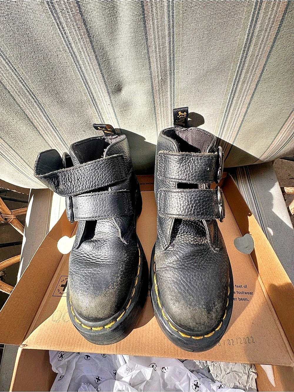 Dr. Martens Devon Heart Platform Boots Black US 6